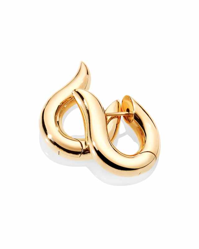 Signature 18k Yellow Gold Medium Hoop Earrings